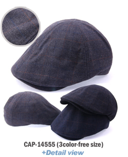 cap-14555 양복체크 헌팅캡 모자